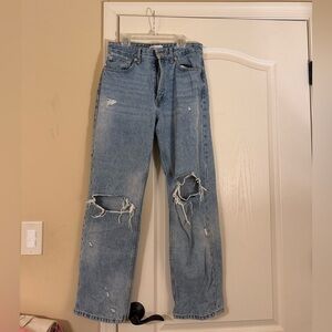 Zara Distressed Blue Jeans